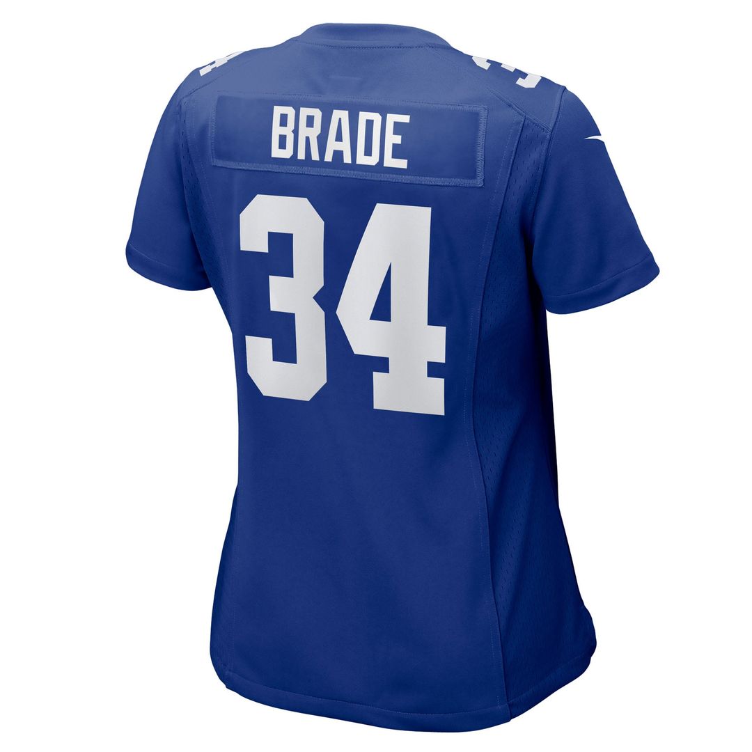 Women's Nike New York Giants Beau Brade Royal Team Game NFL Jersey
