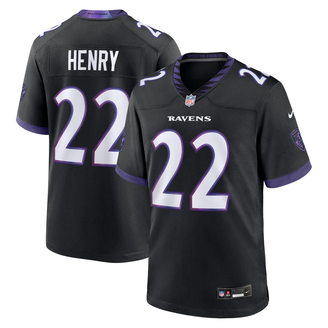 Men's Nike Baltimore Ravens Derrick Henry White Game NFL Jersey