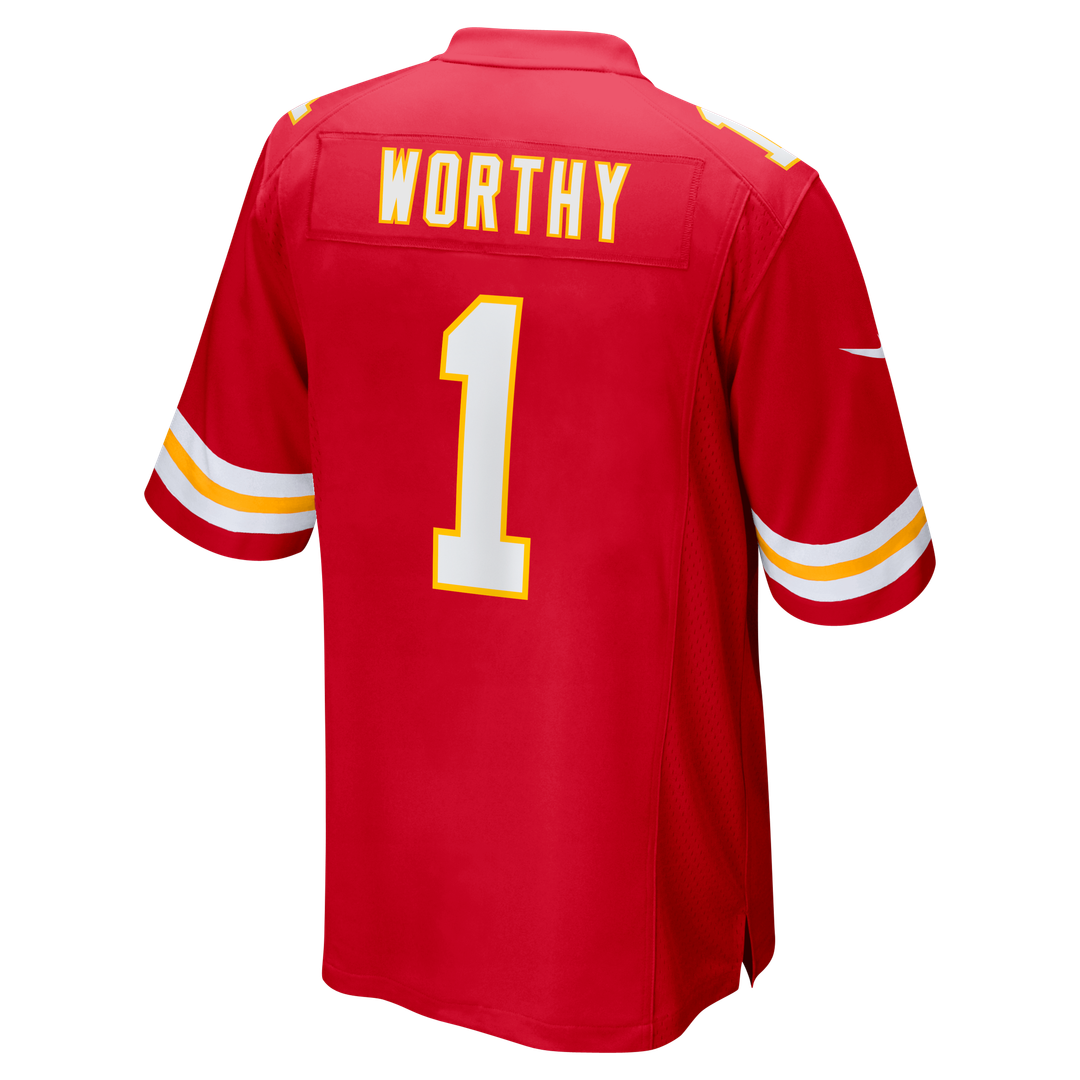 Men's Nike Kansas City Chiefs Xavier Worthy Red Player Game NFL Jersey