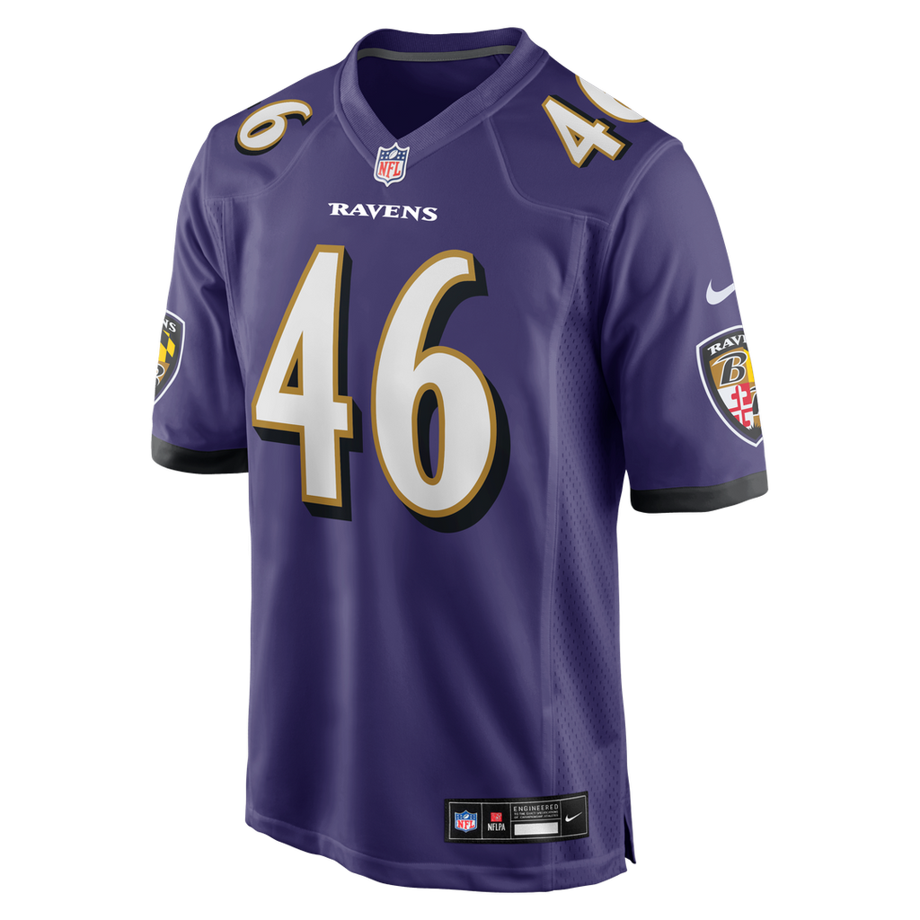 Men's Nike Baltimore Ravens Nick Moore Purple Game NFL Jersey