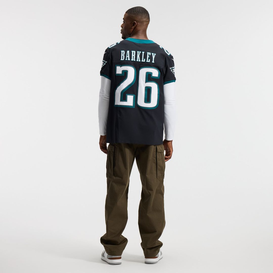 Men's Nike Philadelphia Eagles Saquon Barkley Black Alternate Vapor F.U.S.E. Elite NFL Jersey