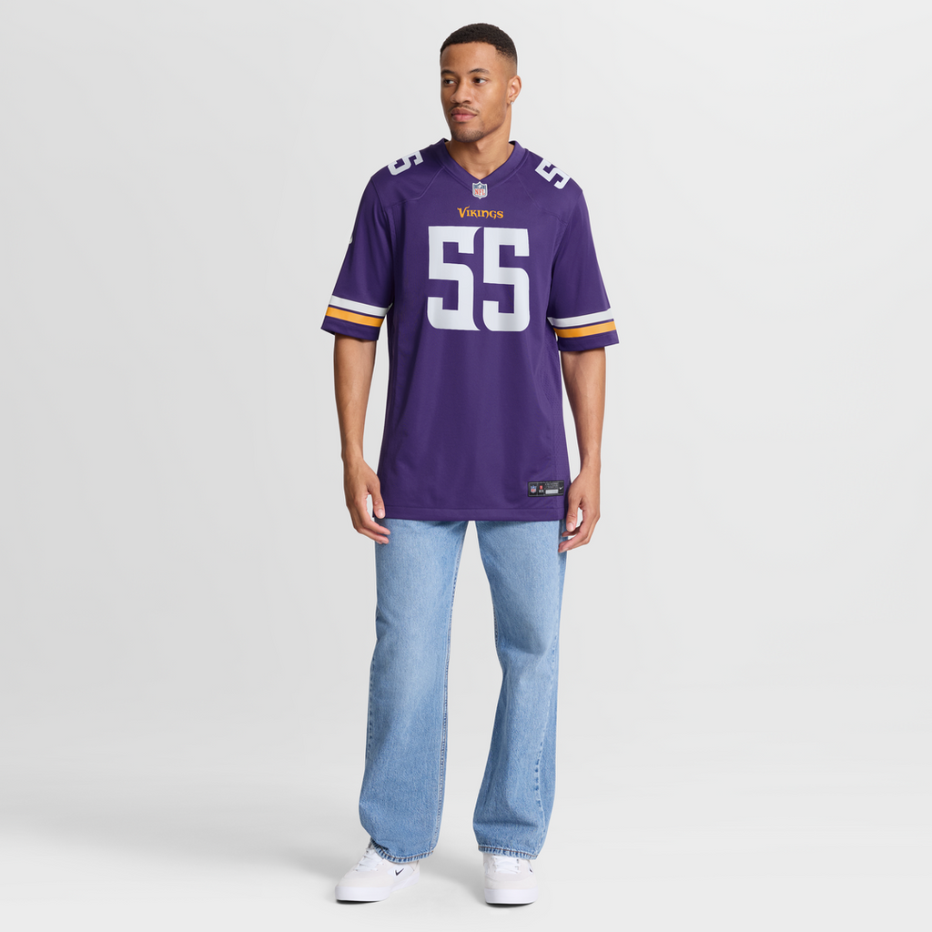 Men's Nike Minnesota Vikings Eric Wilson Purple Team Game NFL Jersey