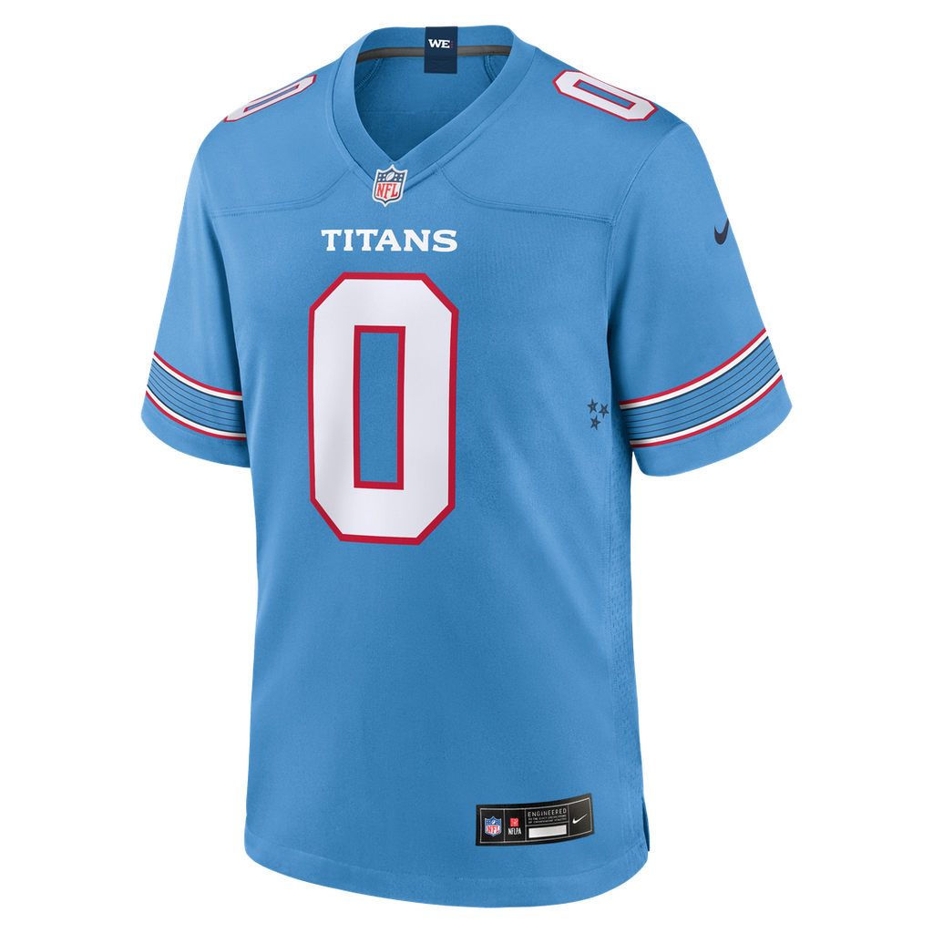 Men's Nike Tennessee Titans Calvin Ridley Light Blue Game NFL Jersey