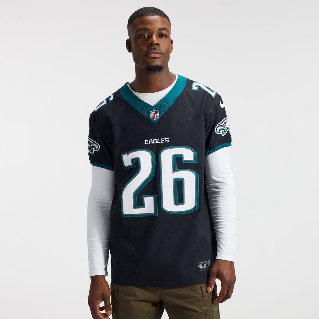 Men's Nike Philadelphia Eagles Saquon Barkley Black Alternate Vapor F.U.S.E. Elite NFL Jersey