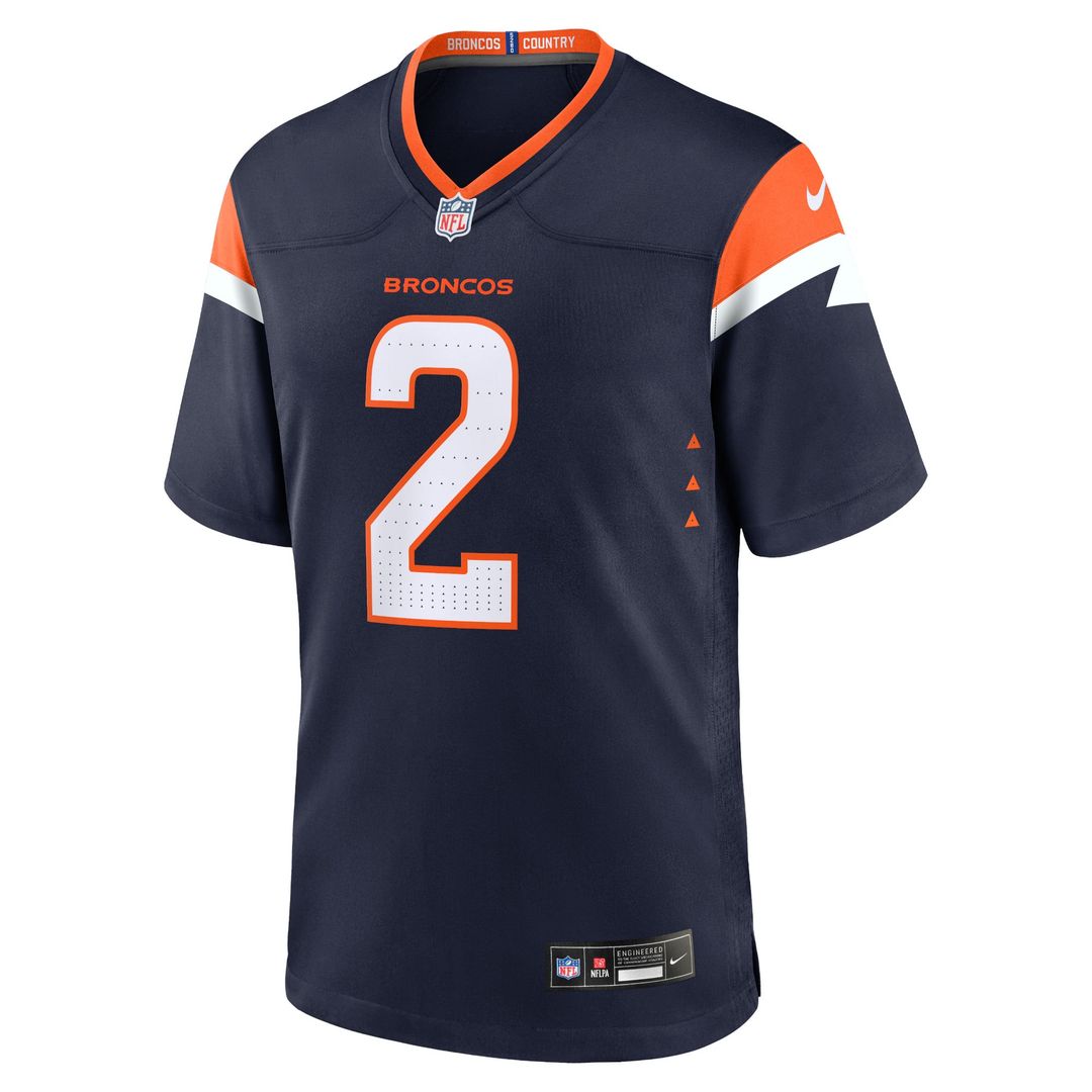 Men's Nike Denver Broncos Patrick Surtain II Navy Alternate Game NFL Jersey