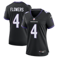 Women's Nike Baltimore Ravens Zay Flowers Black Alternate Game NFL Jersey