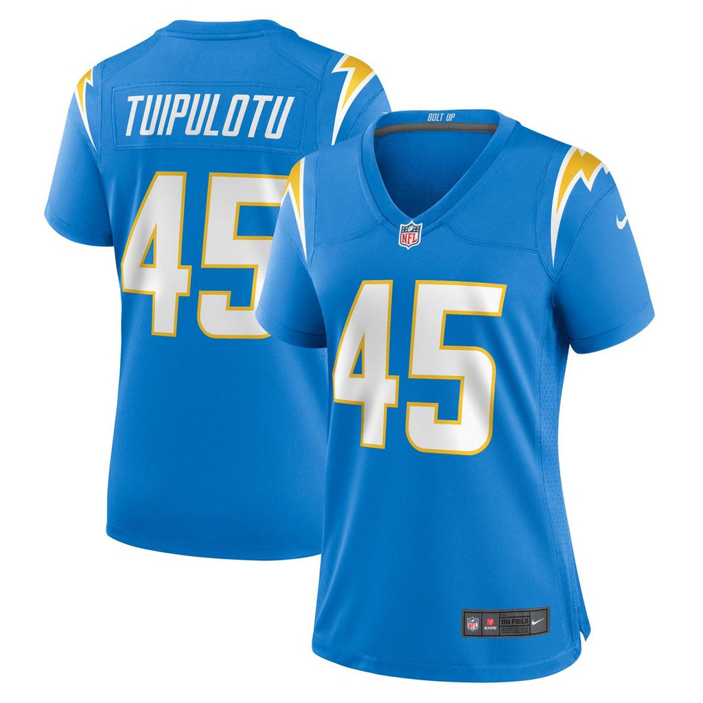 Women's Nike Los Angeles Chargers Tuli Tuipulotu Powder Blue Team Game NFL Jersey