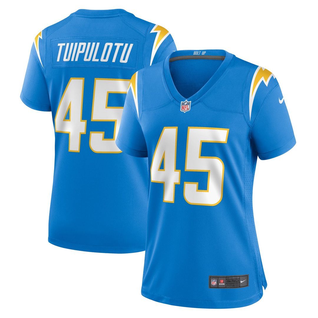 Women's Nike Los Angeles Chargers Tuli Tuipulotu Powder Blue Team Game NFL Jersey