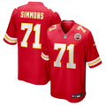 Men's Nike Kansas City Chiefs Josh Simmons Red Team Game NFL Jersey