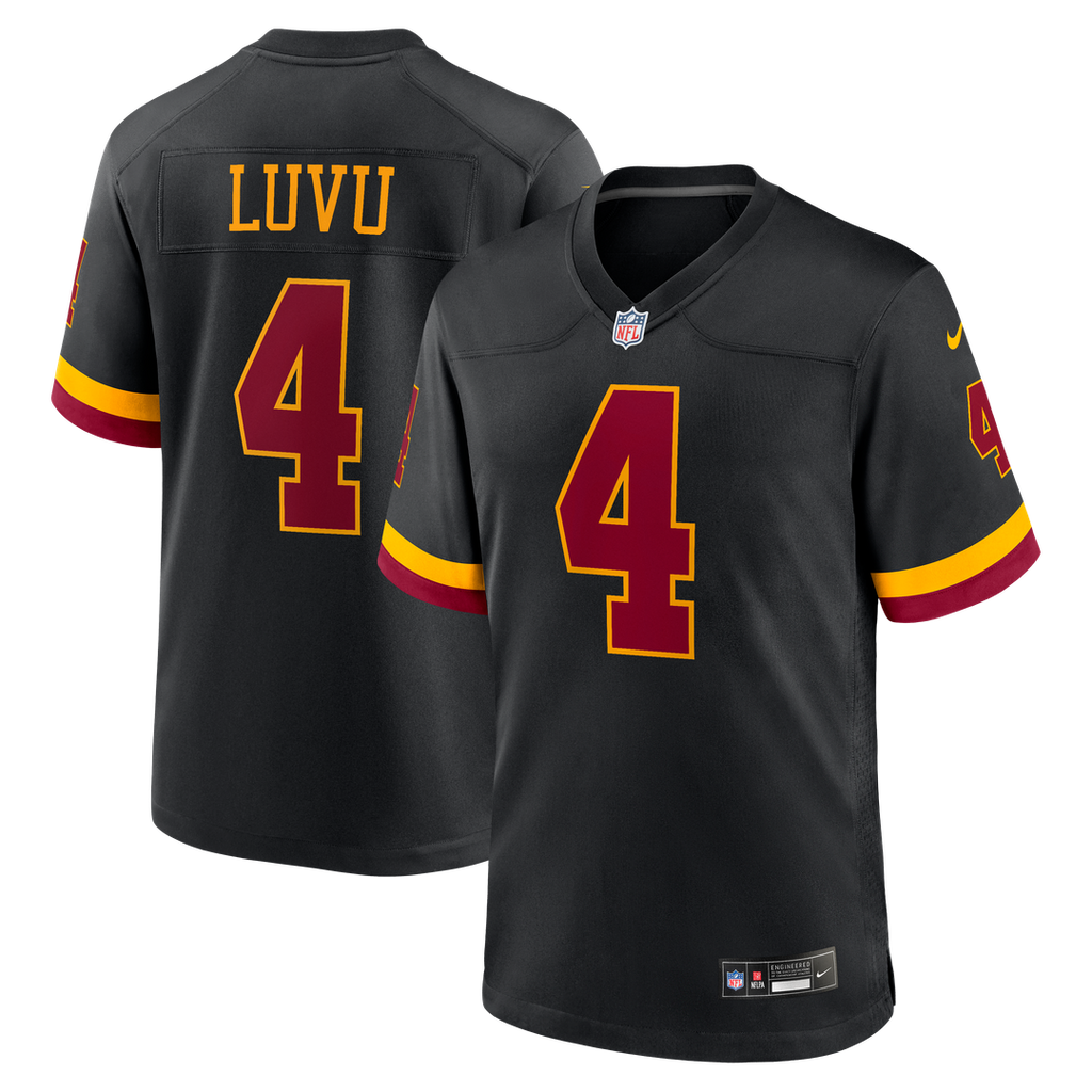 Men's Nike Washington Commanders Frankie Luvu Black Hail Raiser Alternate Game NFL Jersey