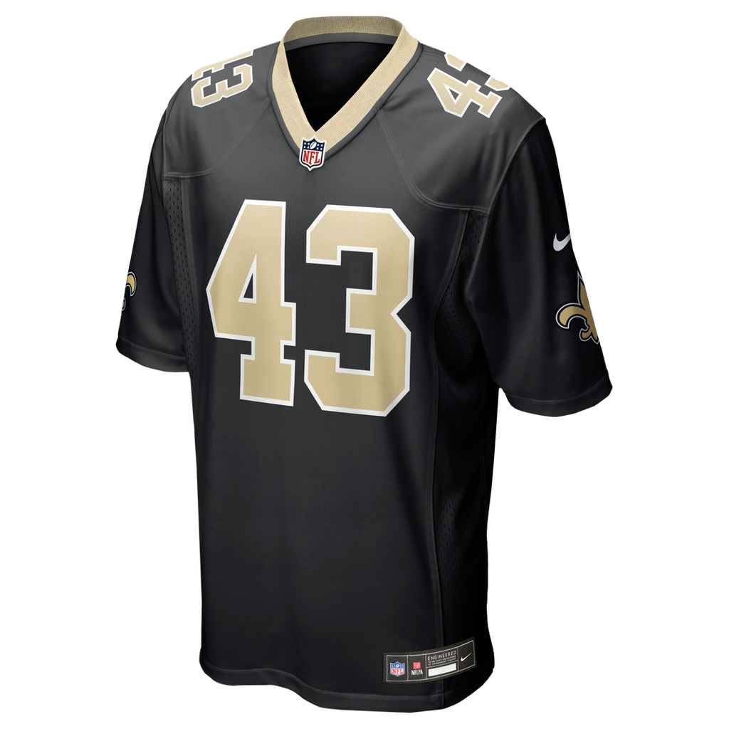 Men's Nike New Orleans Saints Michael Davis Black Team Game NFL Jersey