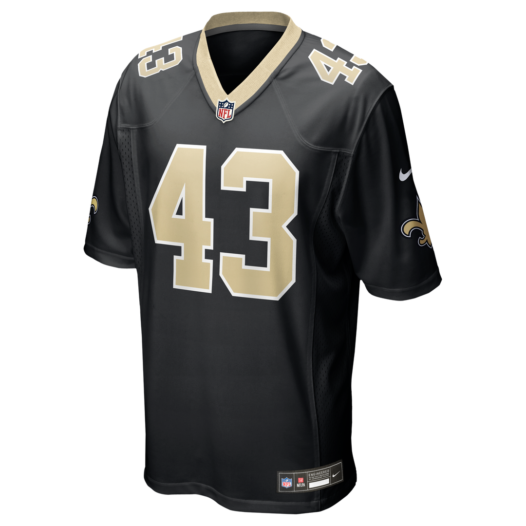 Men's Nike New Orleans Saints Michael Davis Black Team Game NFL Jersey