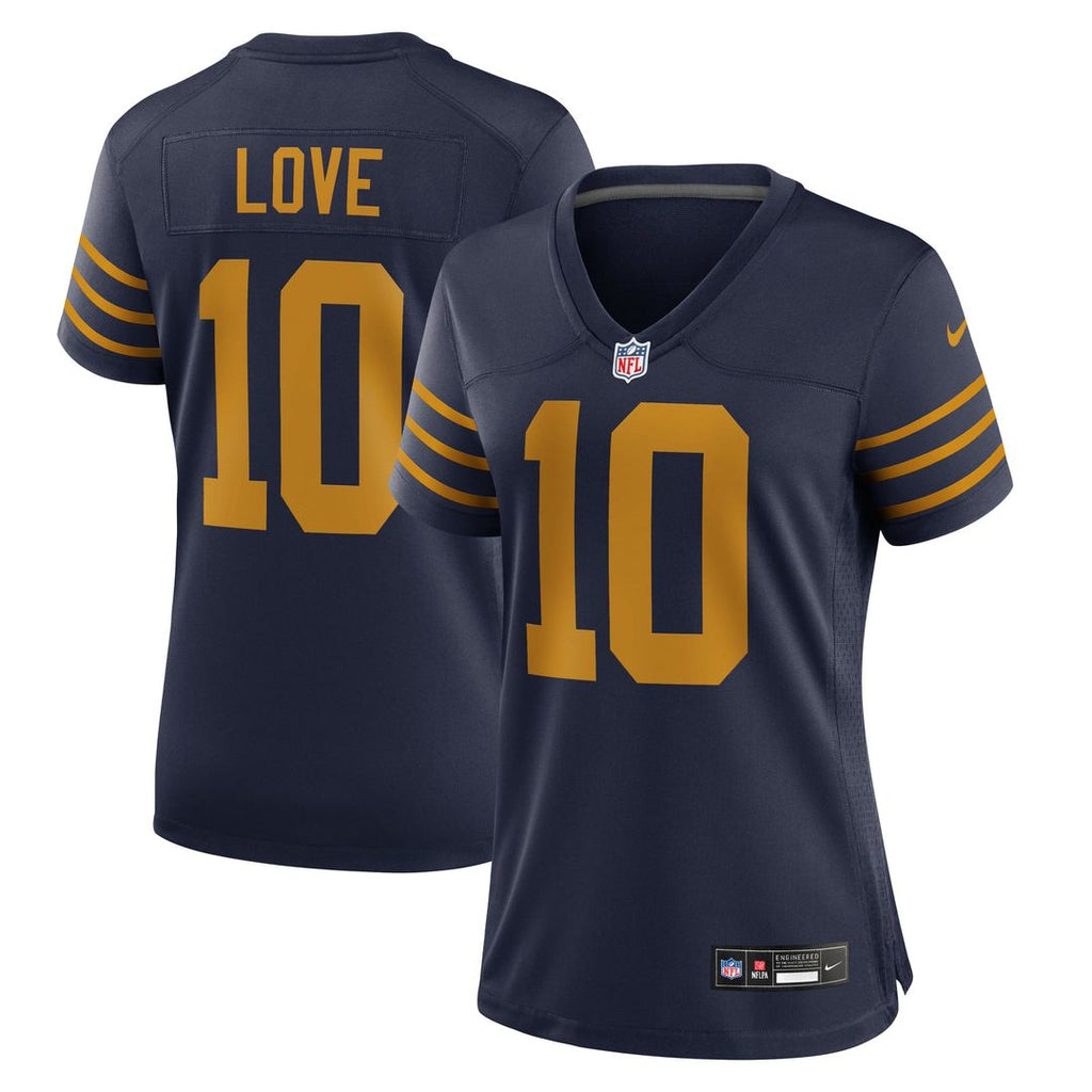 Women's Nike Green Bay Packers Jordan Love Navy The 1923 Classic Game NFL Jersey