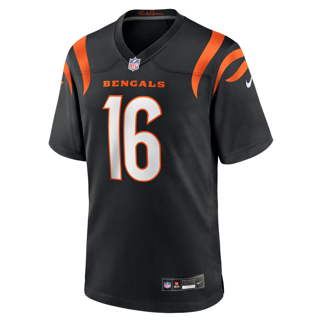 Men's Nike Cincinnati Bengals Joe Flacco Black Team Game NFL Jersey