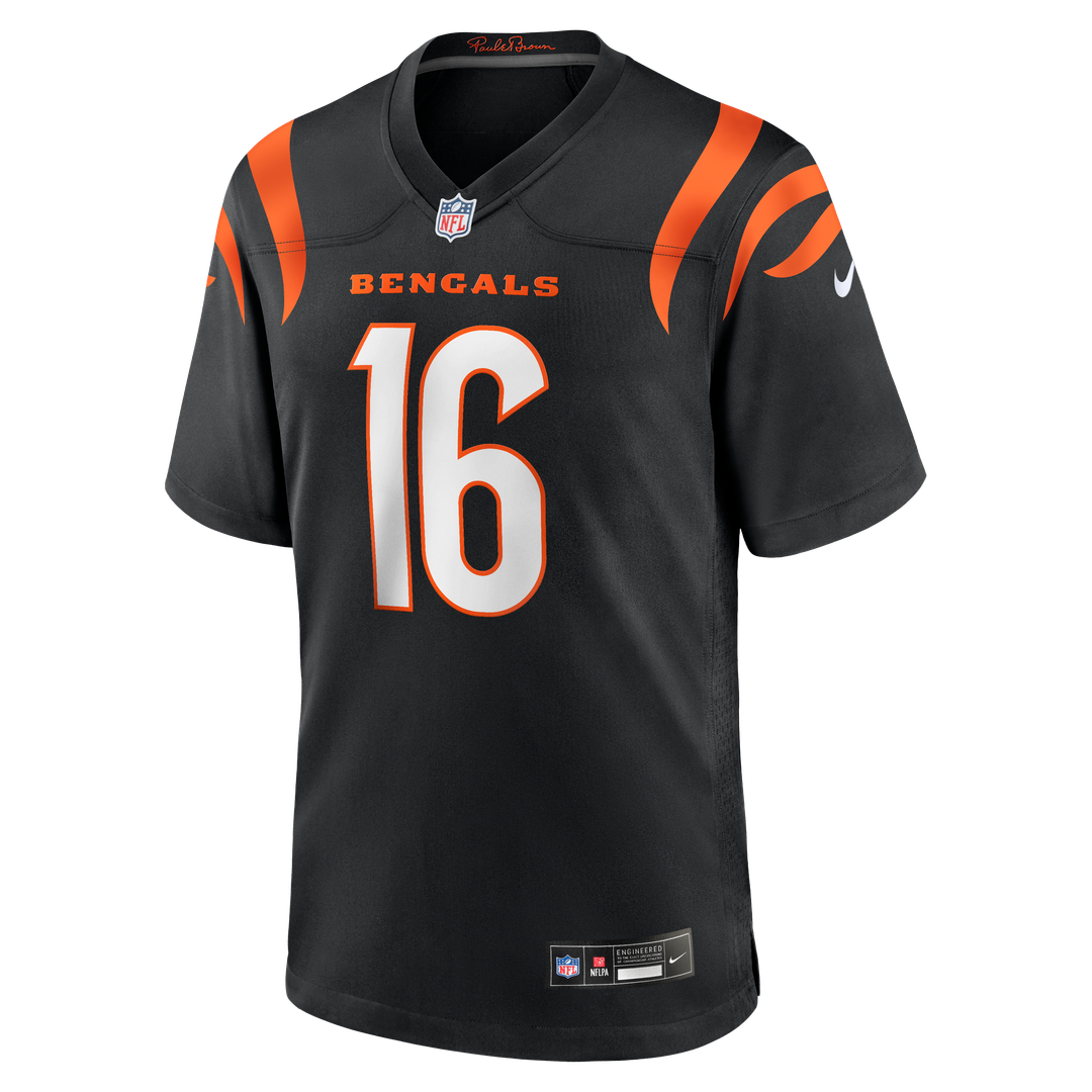 Men's Nike Cincinnati Bengals Joe Flacco Black Team Game NFL Jersey
