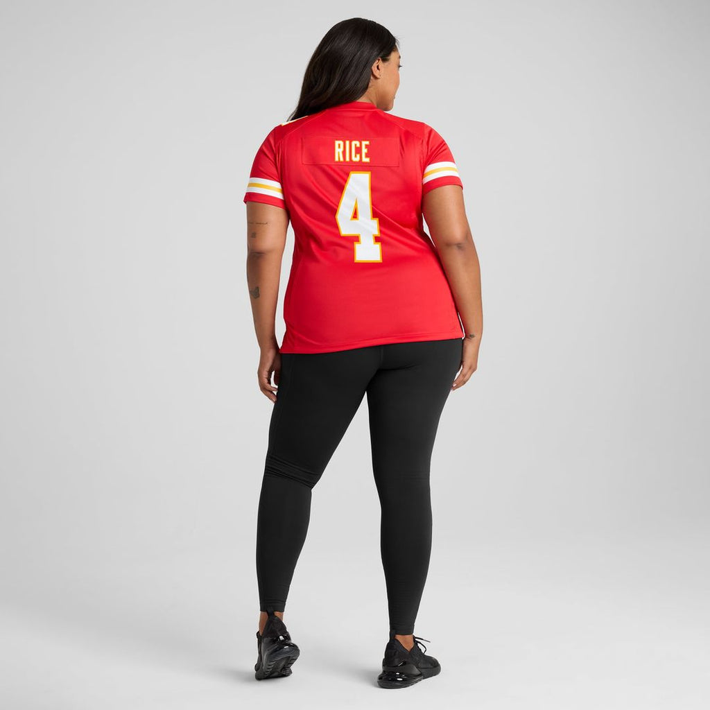 Women's Nike Kansas City Chiefs Rashee Rice Red Game NFL Jersey