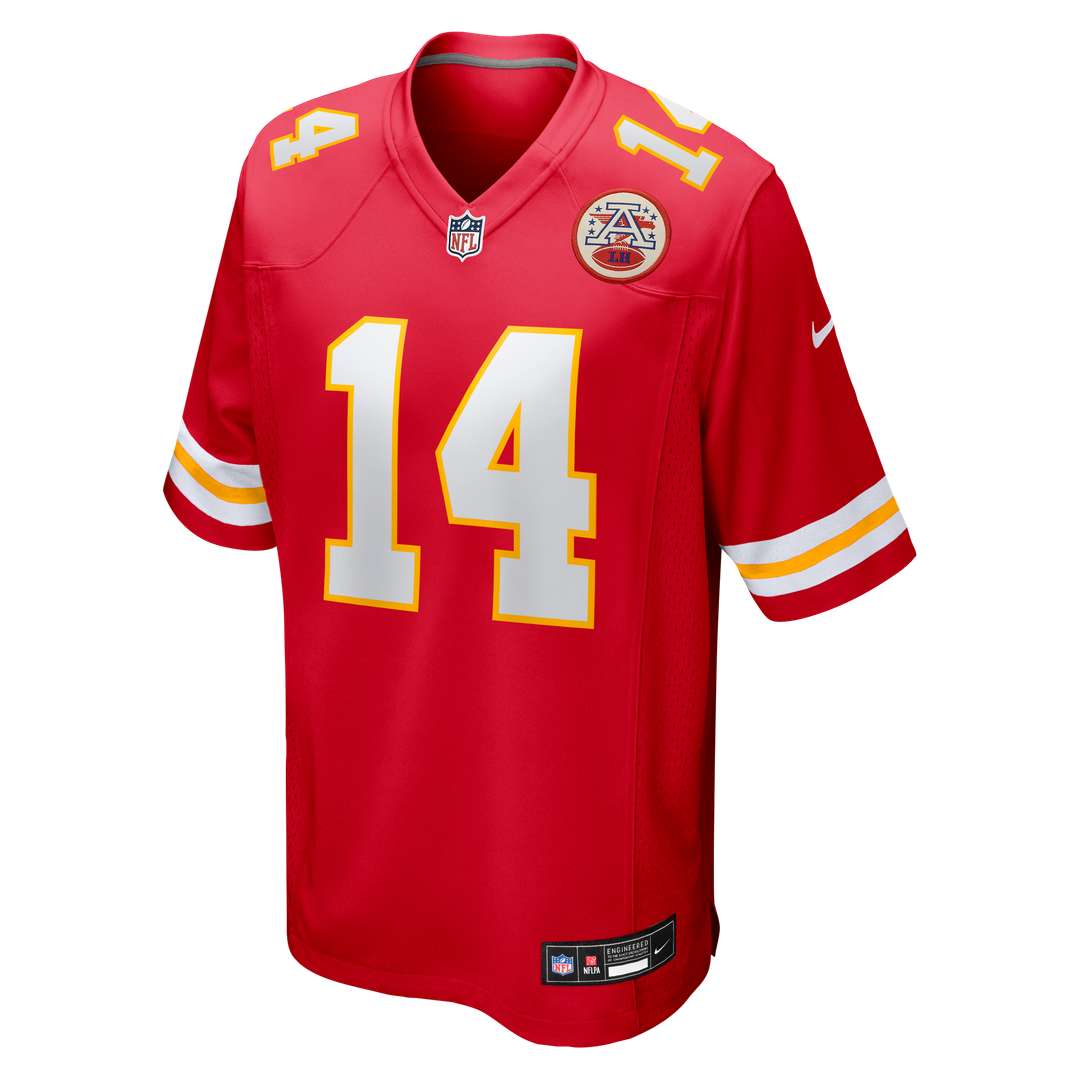 Men's Nike Kansas City Chiefs Garrett Nussmeier Red Game NFL Jersey