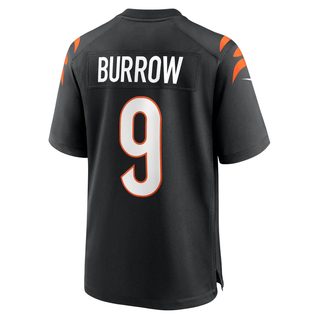 Men's Nike Cincinnati Bengals Joe Burrow Black Player Game NFL Jersey