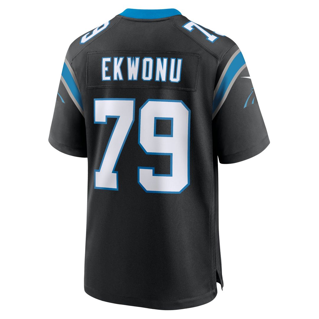 Men's Nike Carolina Panthers Ikem Ekwonu Black Game NFL Jersey