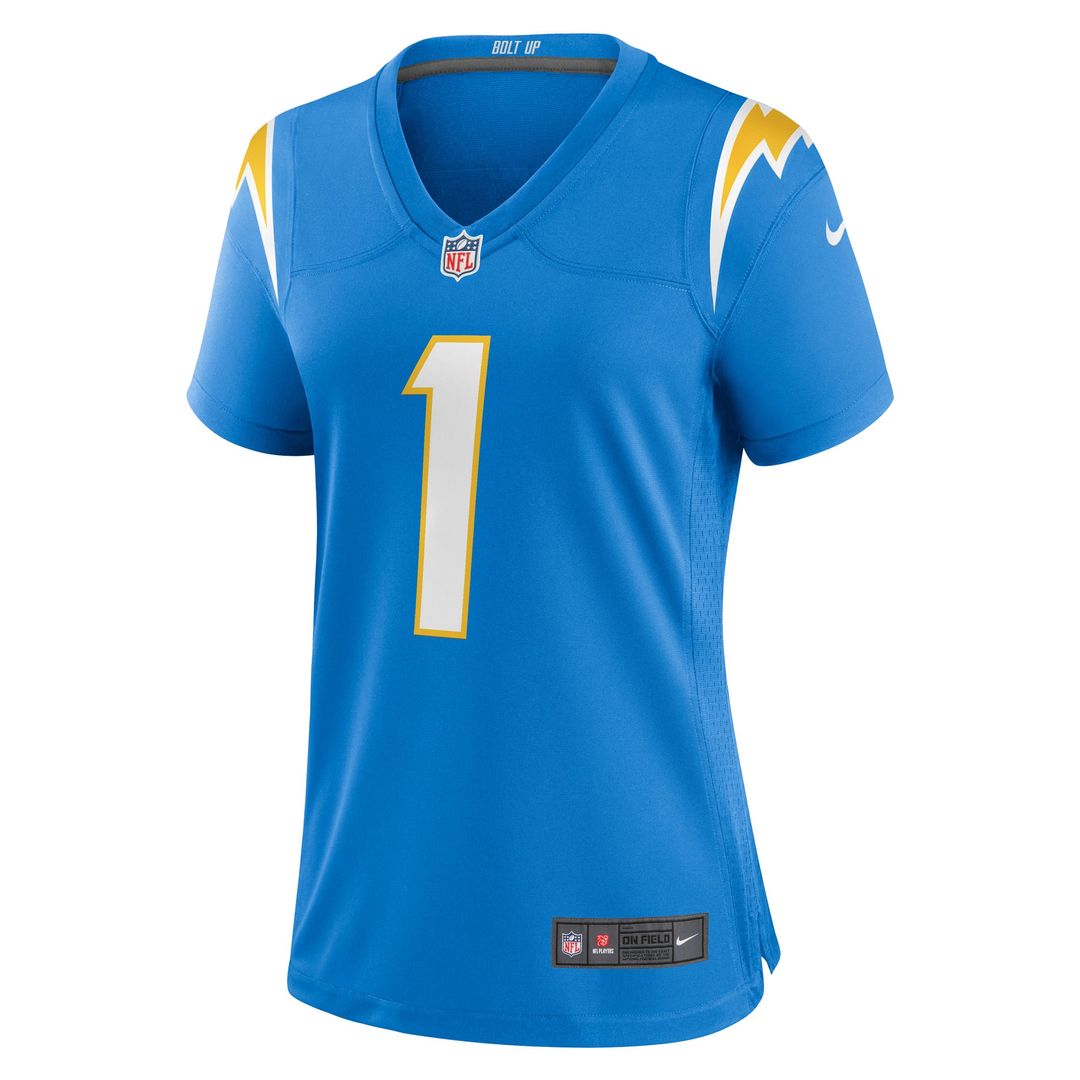 Women's Nike Los Angeles Chargers Number 1 Bride Powder Blue Game NFL Jersey