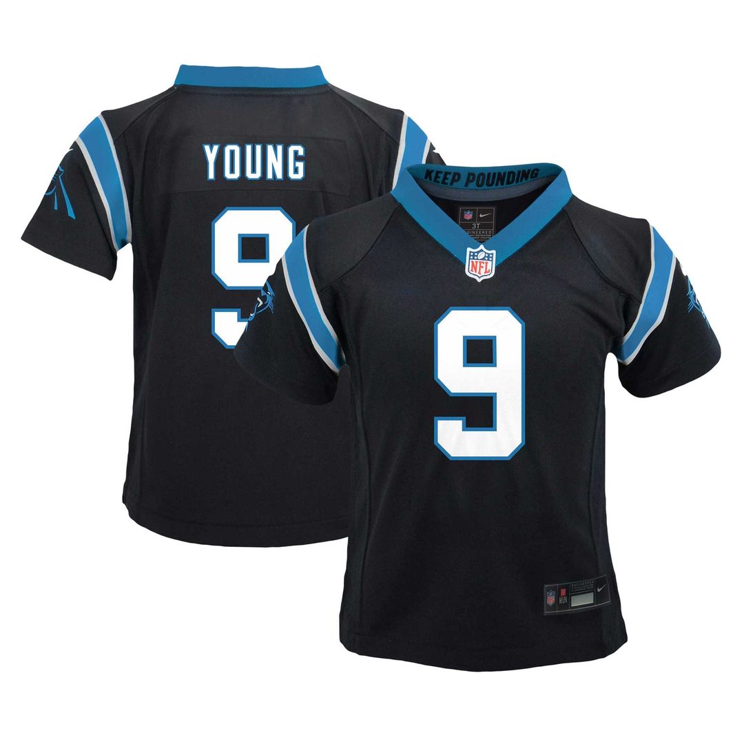 Toddler Nike Carolina Panthers Bryce Young Black Game NFL Jersey