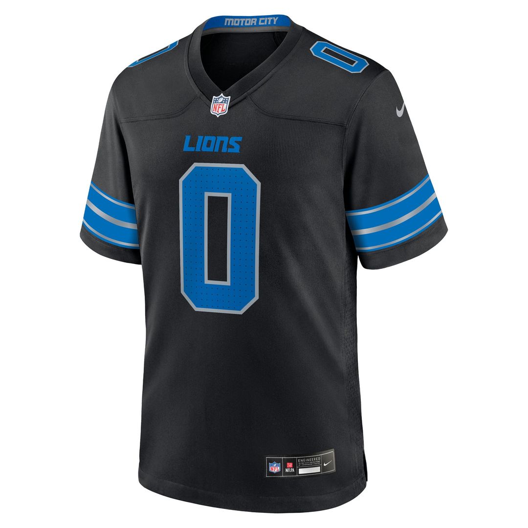 Men's Nike Detroit Lions Jahmyr Gibbs Black 2nd Alternate Game Player NFL Jersey