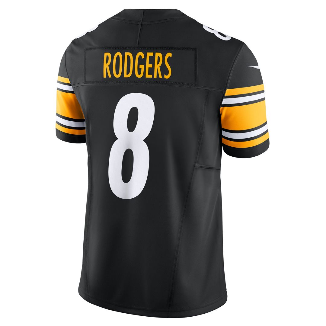 Men's Nike Pittsburgh Steelers Aaron Rodgers Black Team Vapor F.U.S.E. Limited NFL Jersey