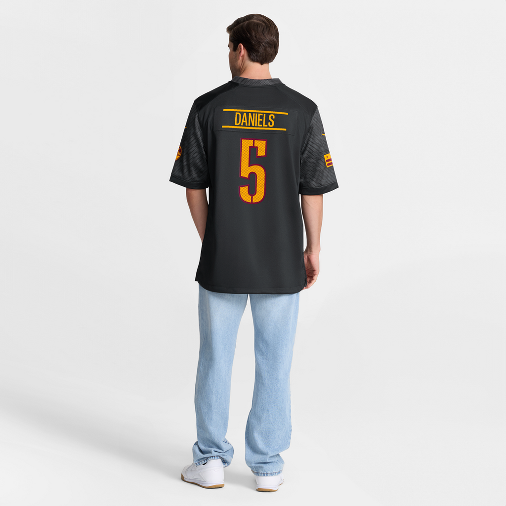 Men's Nike Washington Commanders Jayden Daniels Black Alternate Game Player NFL Jersey