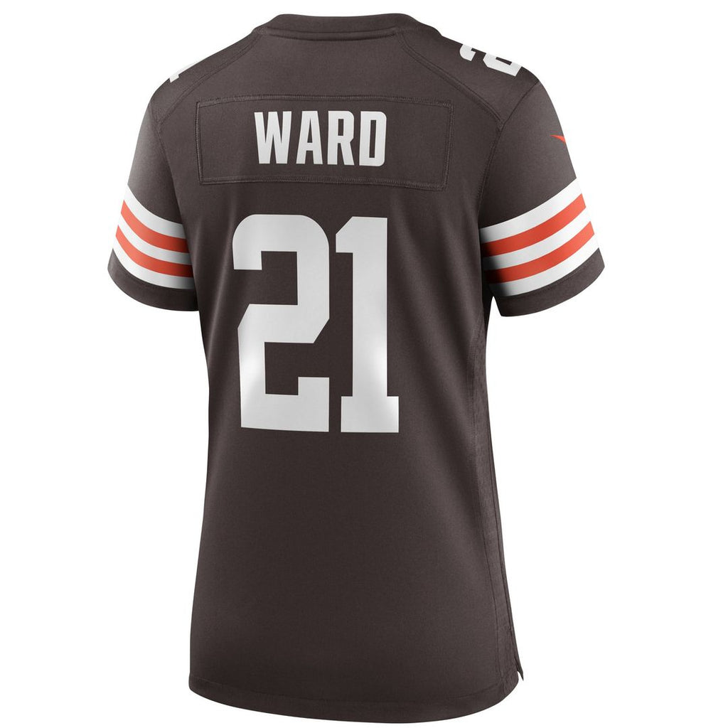 Women's Nike Cleveland Browns Denzel Ward Brown Player Game NFL Jersey