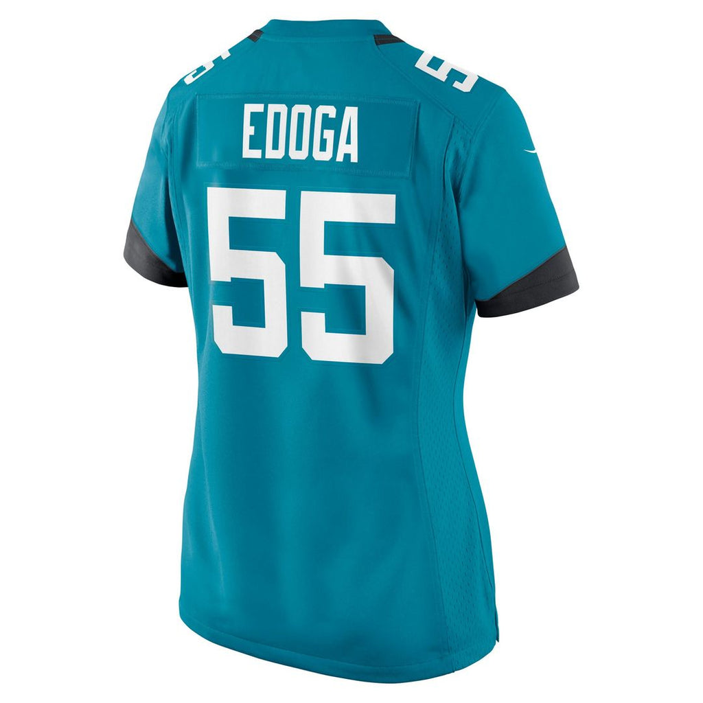 Women's Nike Jacksonville Jaguars Chuma Edoga Teal Team Game NFL Jersey