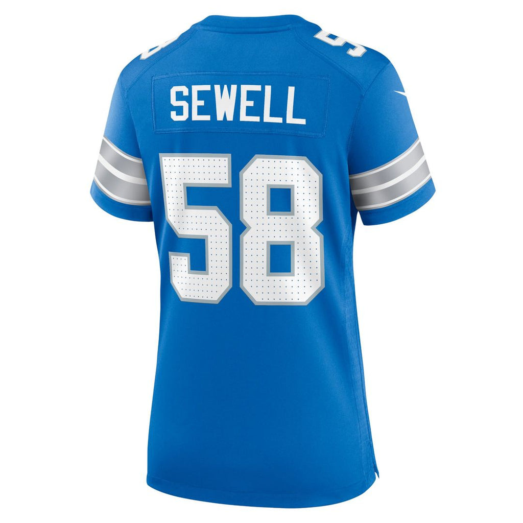 Women's Nike Detroit Lions Penei Sewell Black 2nd Alternate Game NFL Jersey