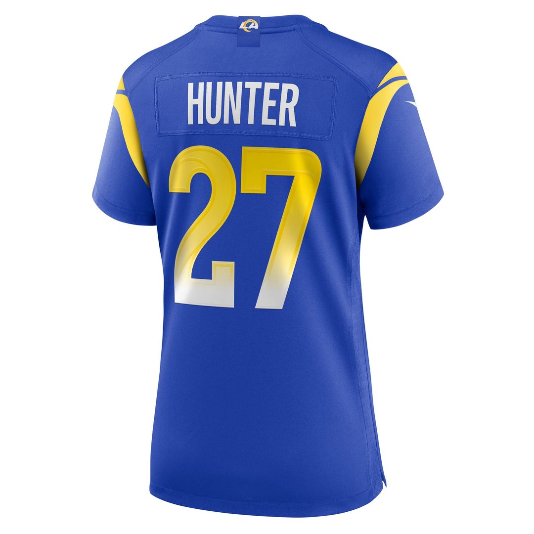 Women's Nike Los Angeles Rams Jarquez Hunter Royal Team Game NFL Jersey