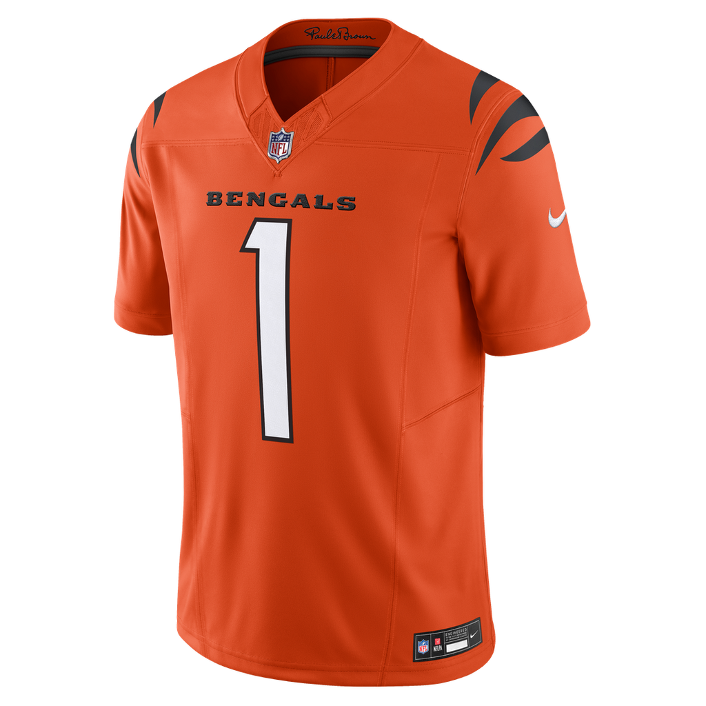 Men's Nike Cincinnati Bengals Ja'Marr Chase Orange Vapor F.U.S.E. Limited NFL Jersey