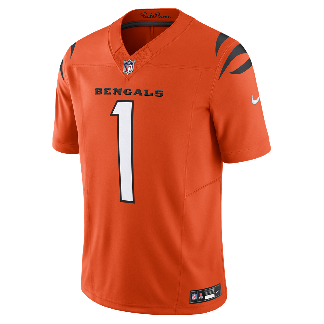 Men's Nike Cincinnati Bengals Ja'Marr Chase Orange Vapor F.U.S.E. Limited NFL Jersey