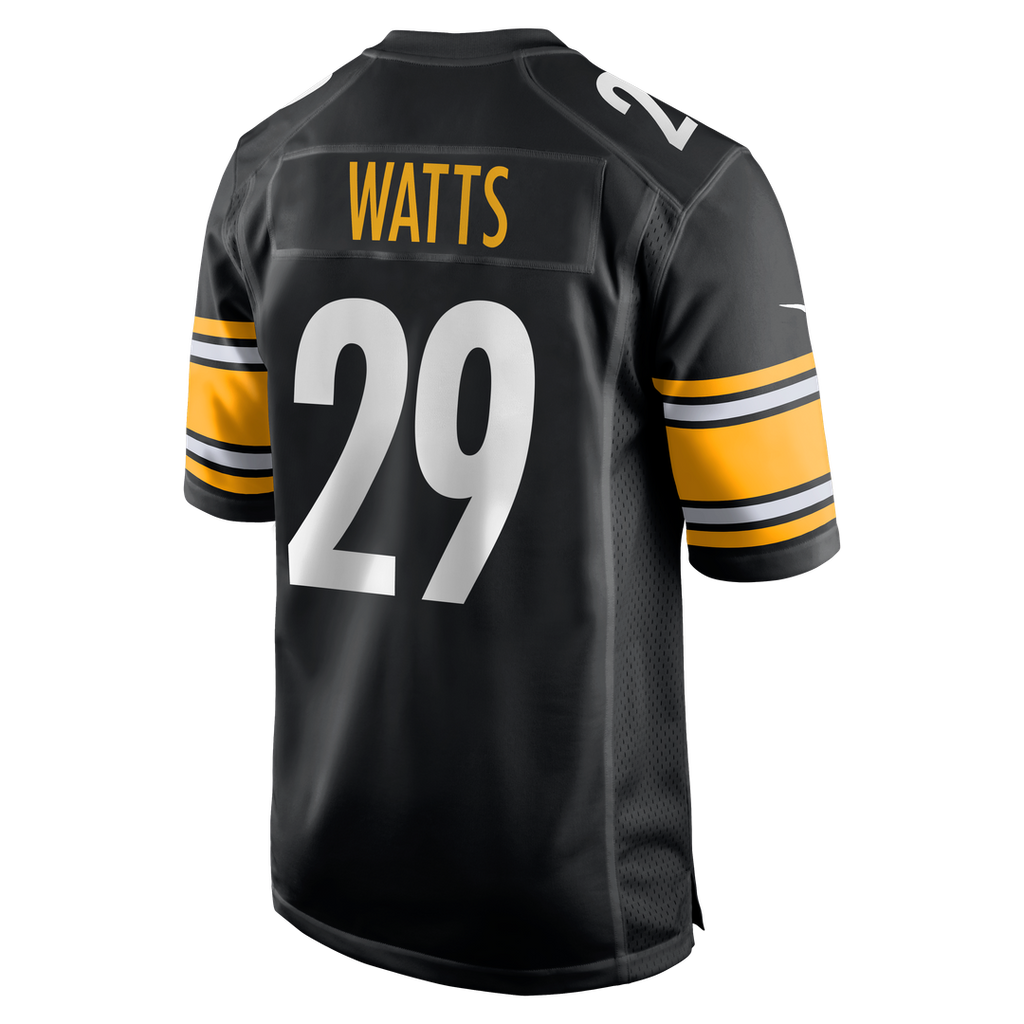 Men's Nike Pittsburgh Steelers Ryan Watts Black Game NFL Jersey