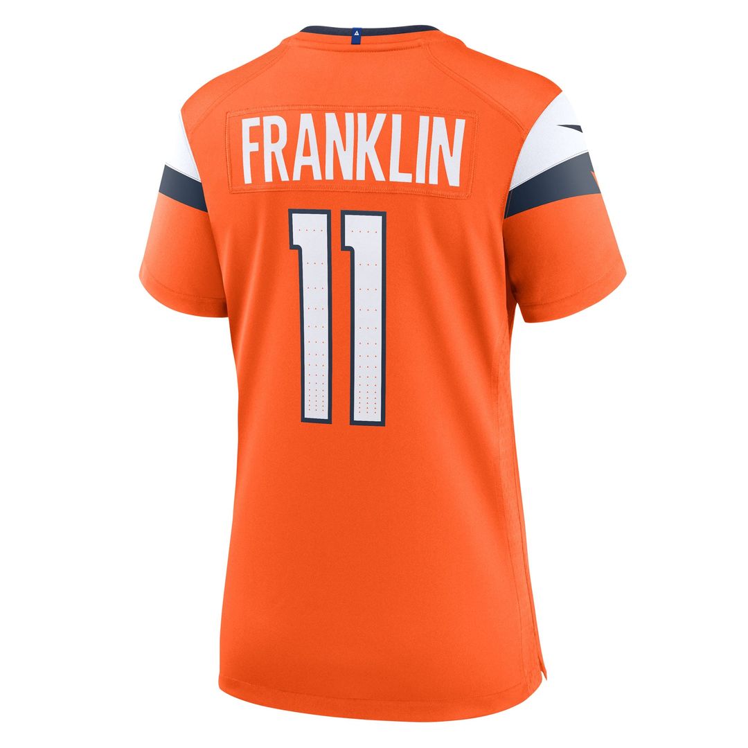 Women's Nike Denver Broncos Troy Franklin Orange Team Game NFL Jersey
