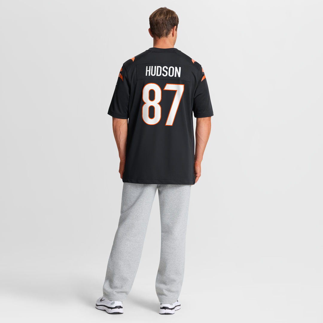 Men's Nike Cincinnati Bengals Tanner Hudson Black Home Game Player NFL Jersey