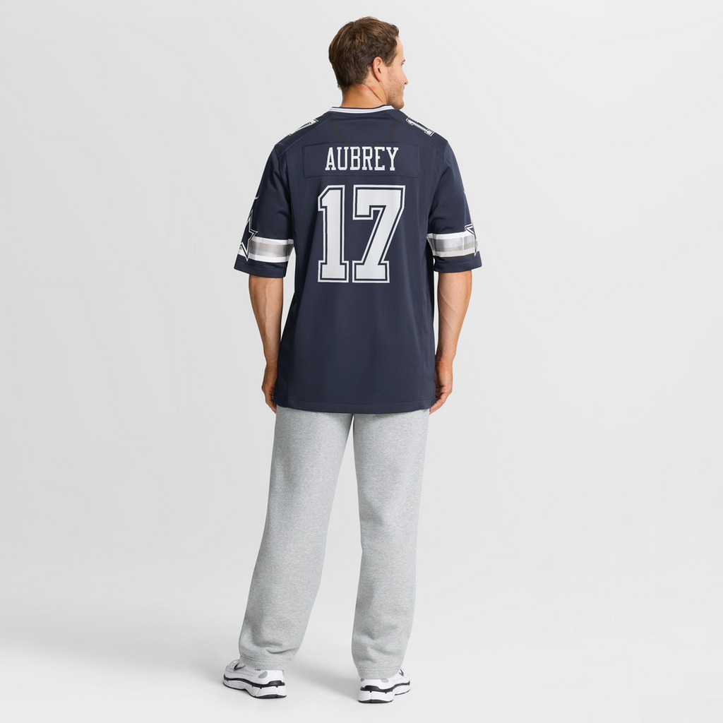 Men's Nike Dallas Cowboys Brandon Aubrey Navy Team Game NFL Jersey