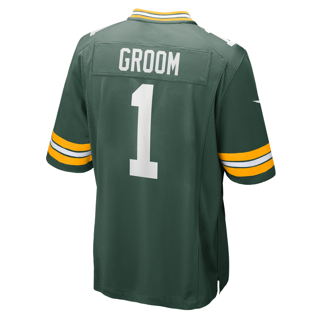 Men's Nike Green Bay Packers Number 1 Groom Green Game NFL Jersey