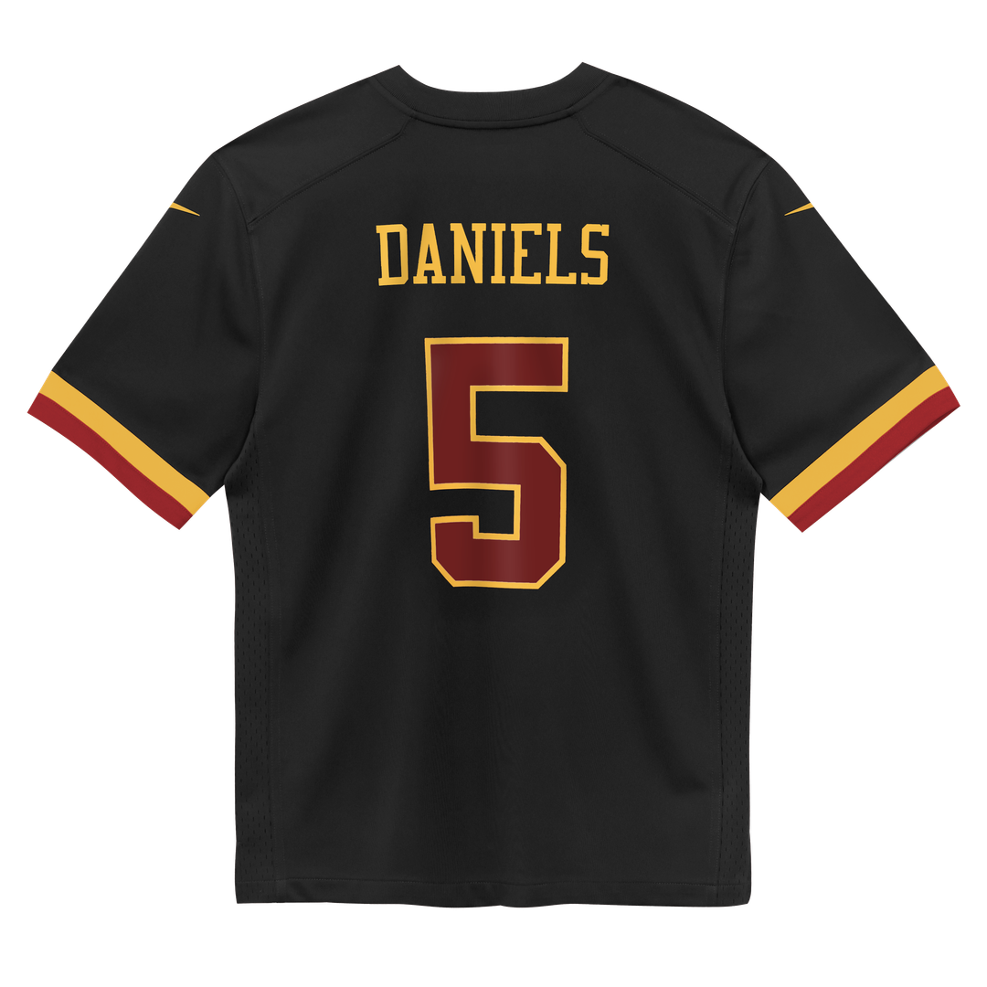 Preschool Nike Washington Commanders Jayden Daniels Black Alternate Game NFL Jersey