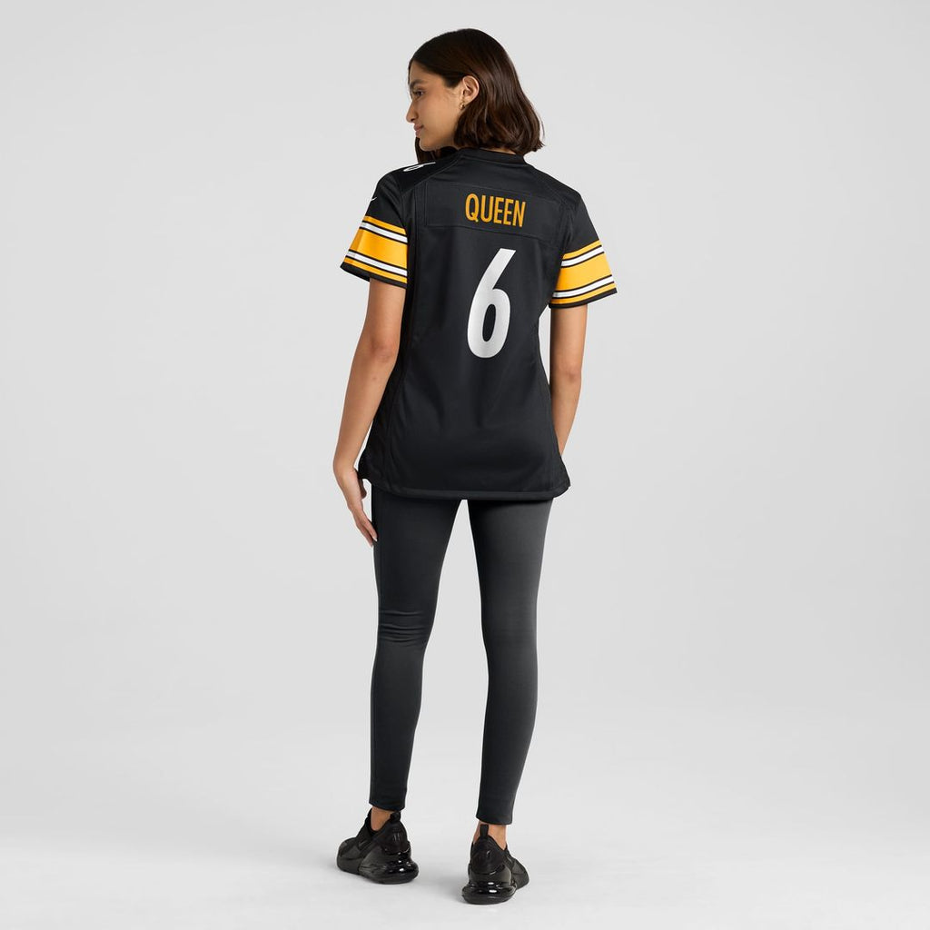 Women's Nike Pittsburgh Steelers Patrick Queen Black Game Player NFL Jersey