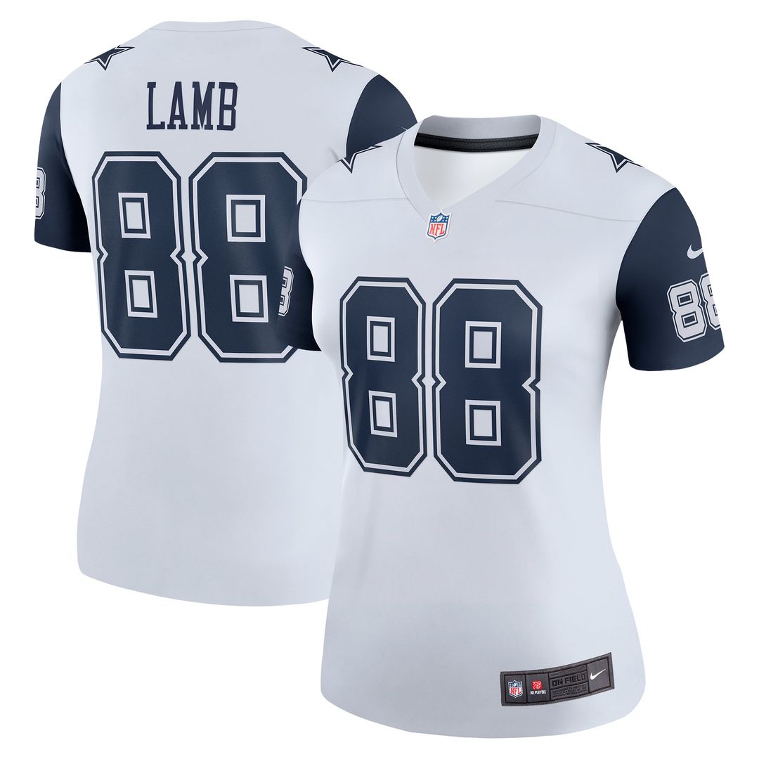 Women's Nike Dallas Cowboys CeeDee Lamb White Legend Player NFL Performance Top