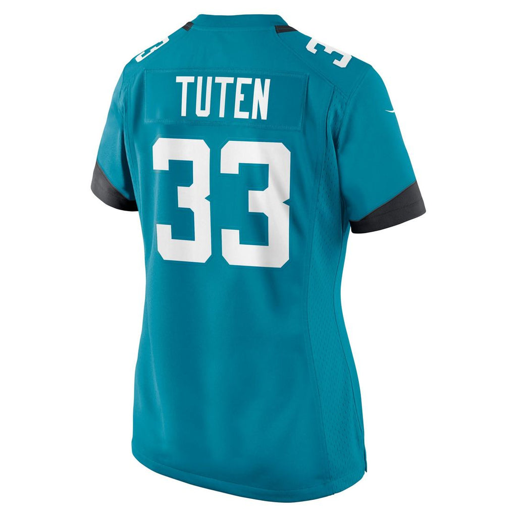 Women's Nike Jacksonville Jaguars Bhayshul Tuten Teal Team Game NFL Jersey