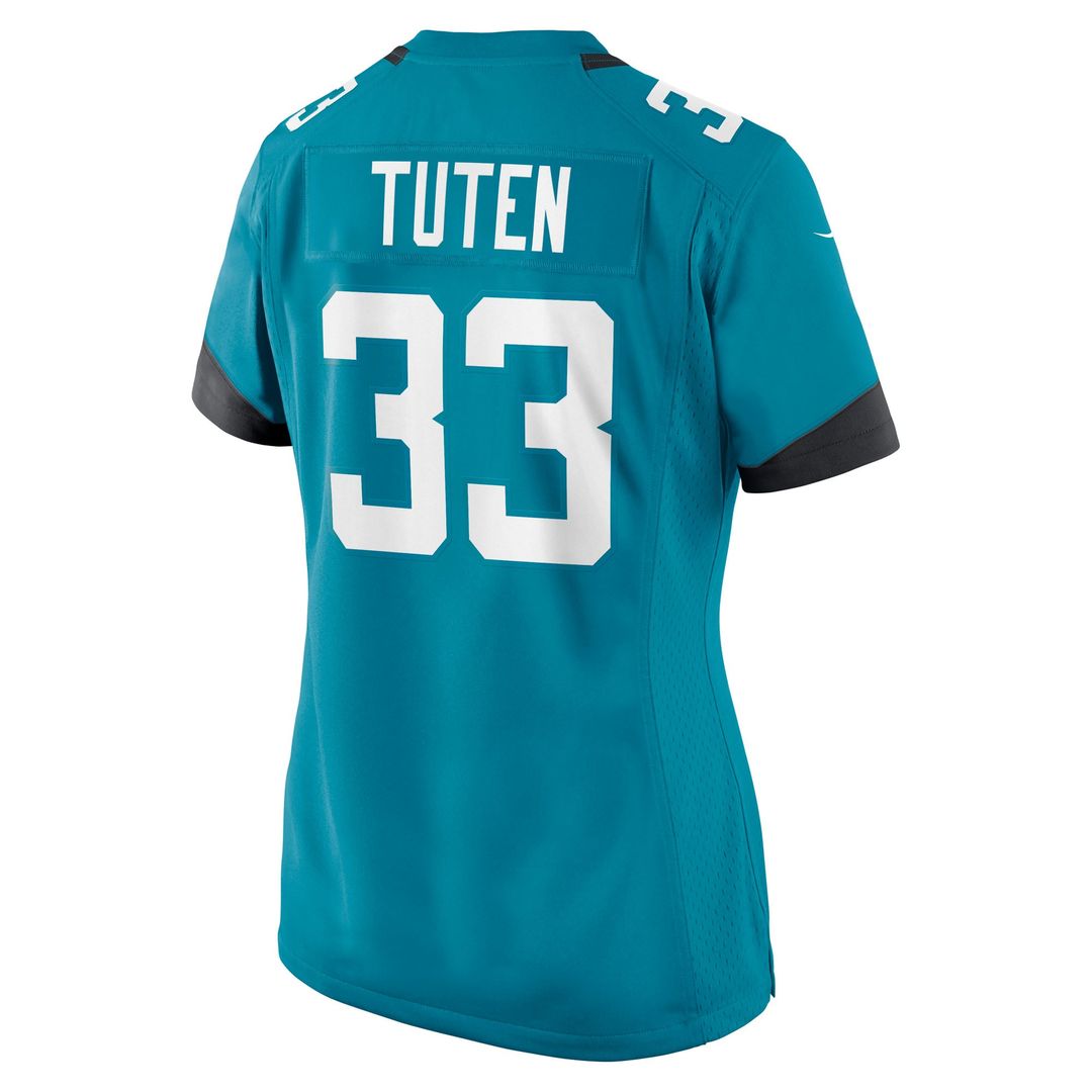 Women's Nike Jacksonville Jaguars Bhayshul Tuten Teal Team Game NFL Jersey