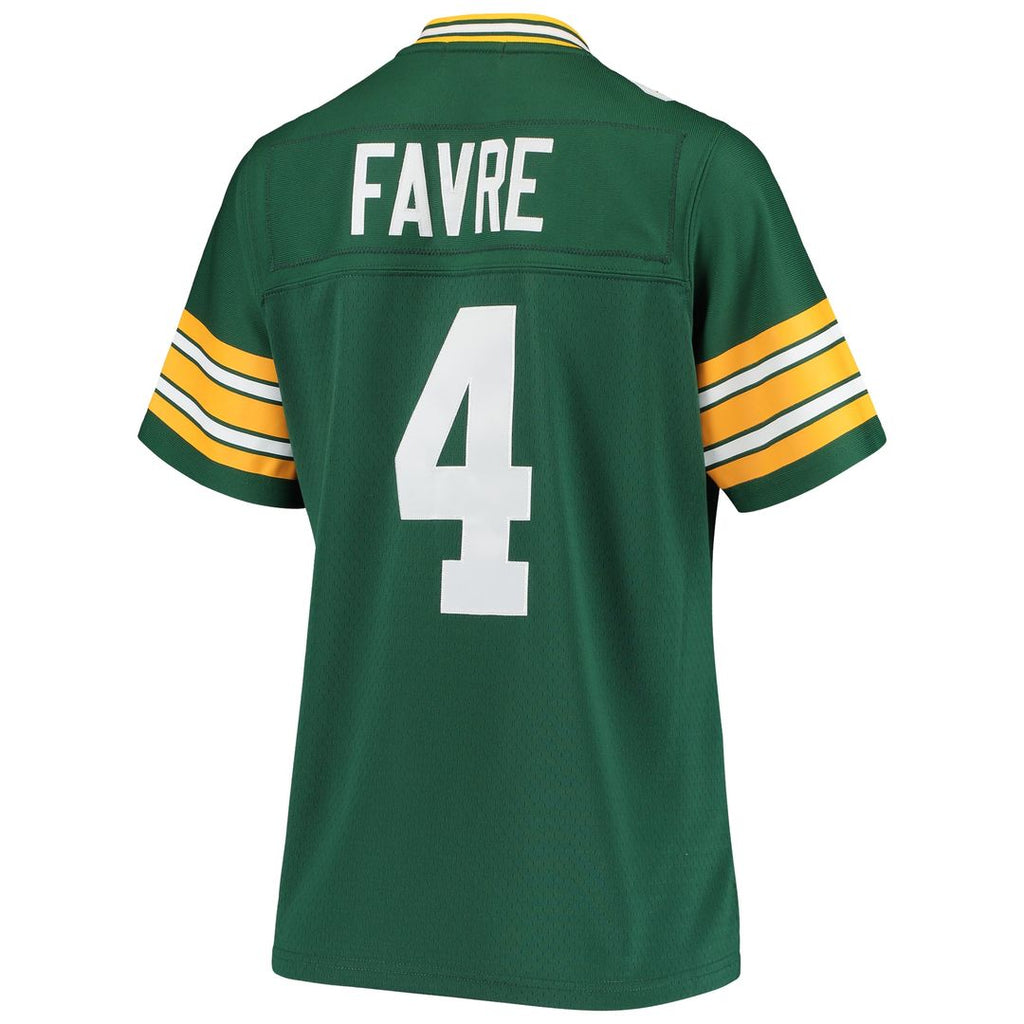 Women's Mitchell & Ness Green Bay Packers Brett Favre Green 1996 Legacy Replica Player NFL Jersey