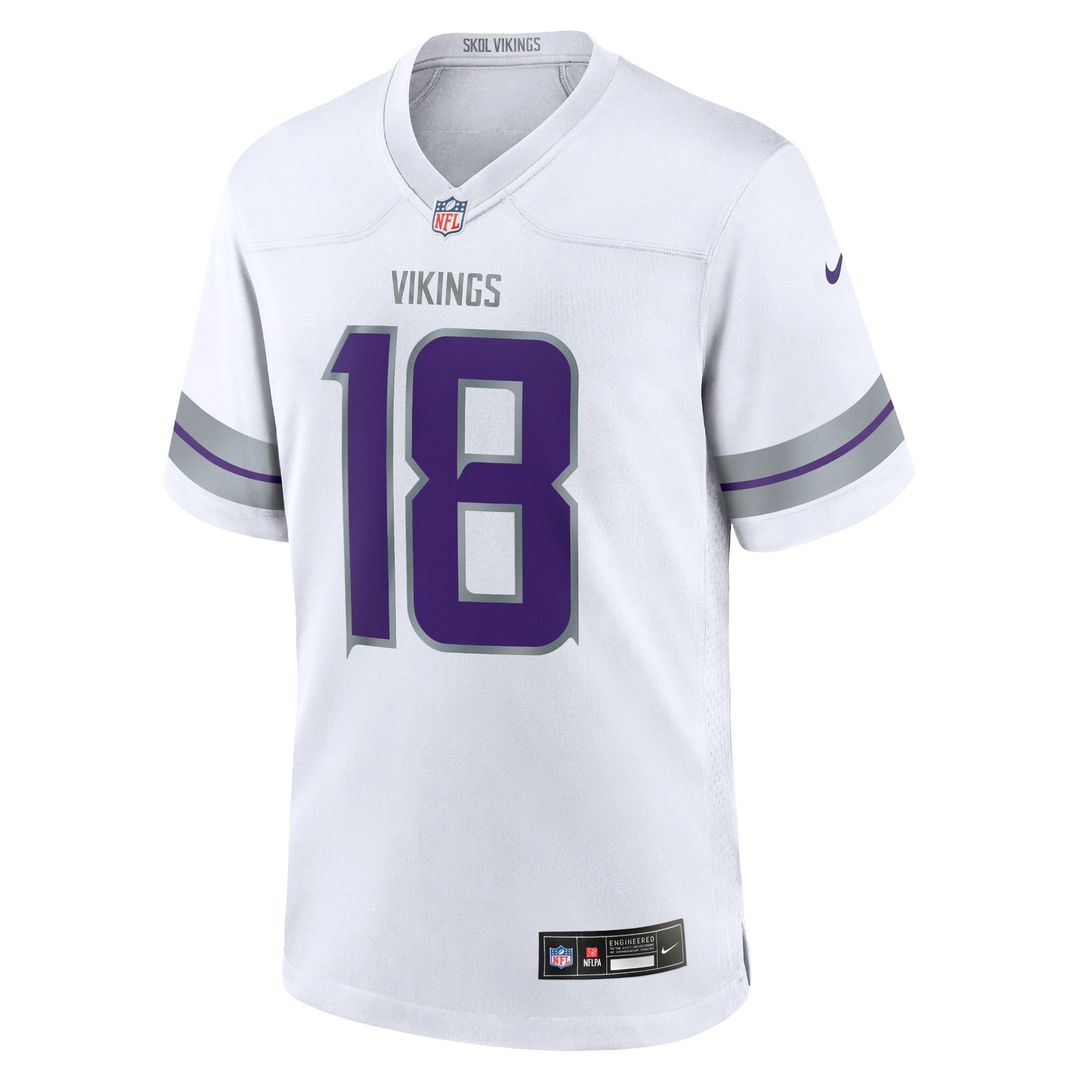 Youth Nike Minnesota Vikings Justin Jefferson White Game NFL Jersey