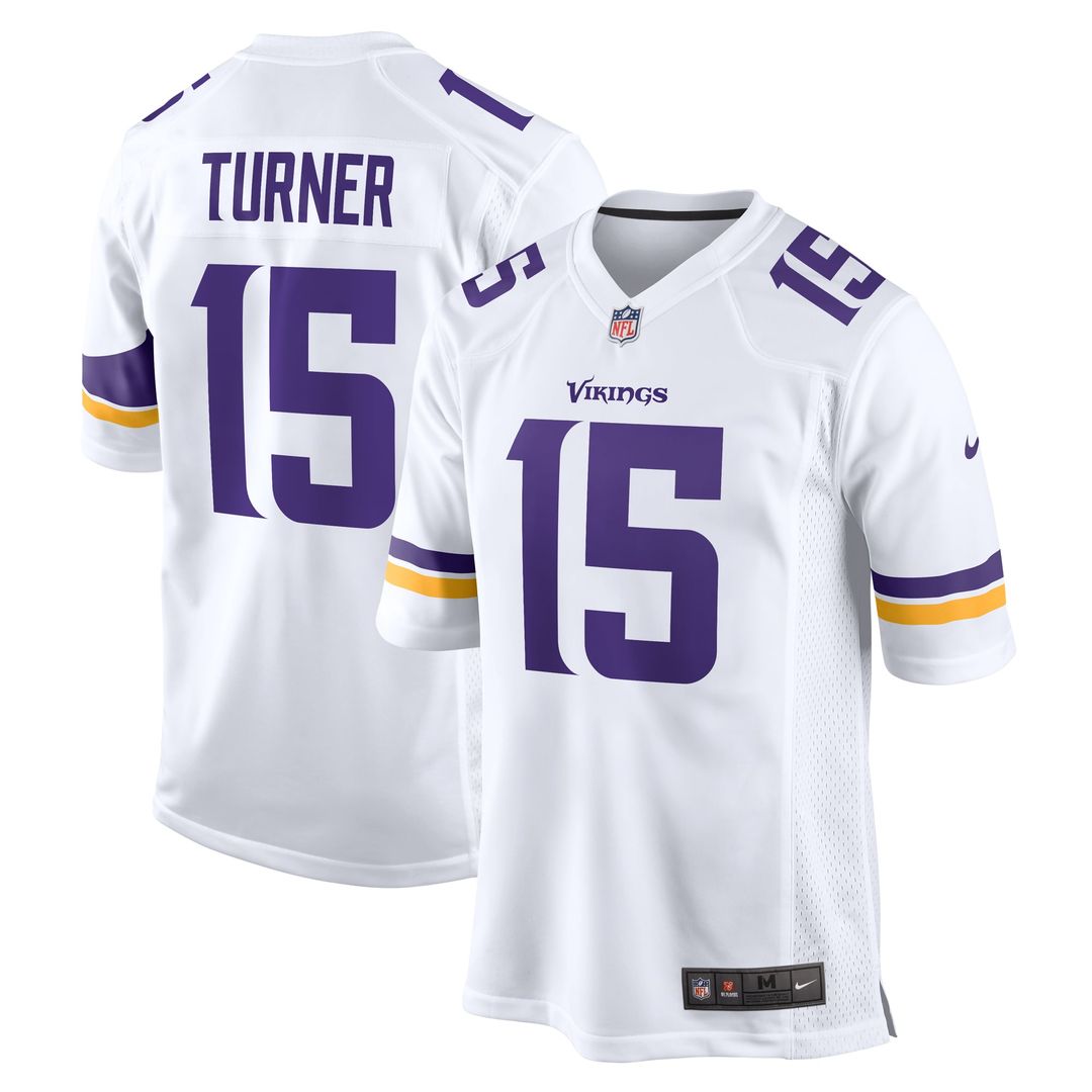 Men's Nike Minnesota Vikings Dallas Turner White Game NFL Jersey