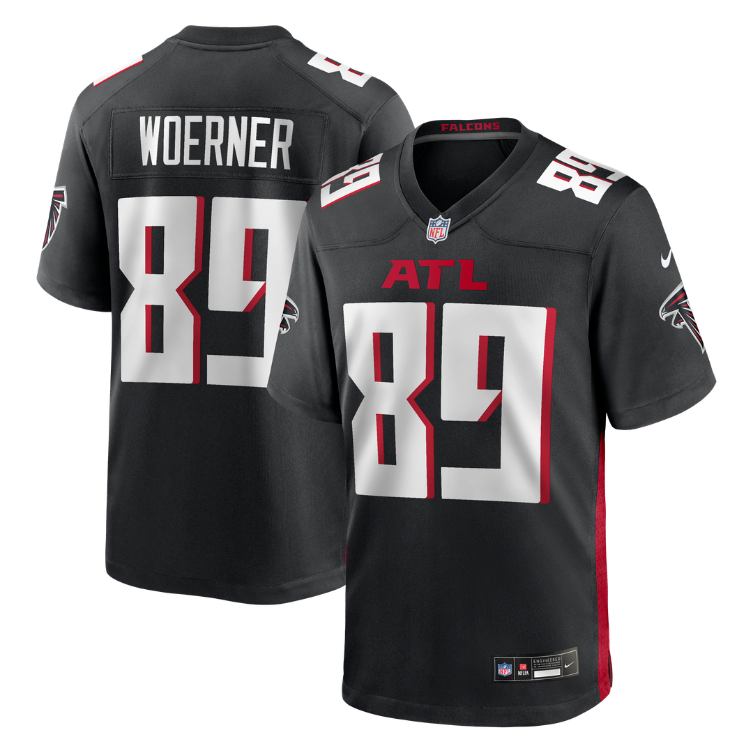 Men's Nike Atlanta Falcons Charlie Woerner Black Game NFL Jersey