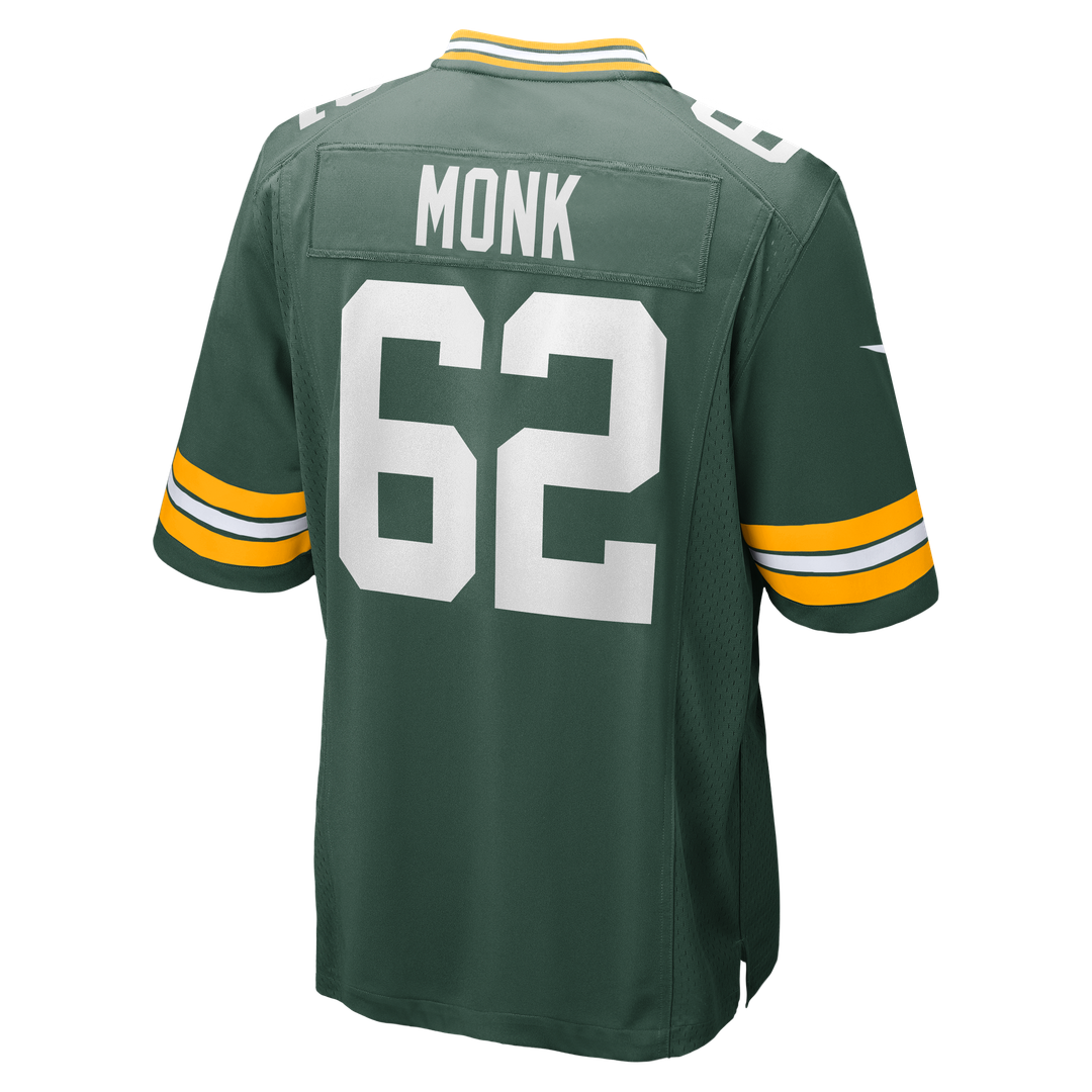 Men's Nike Green Bay Packers Jacob Monk Green Game NFL Jersey