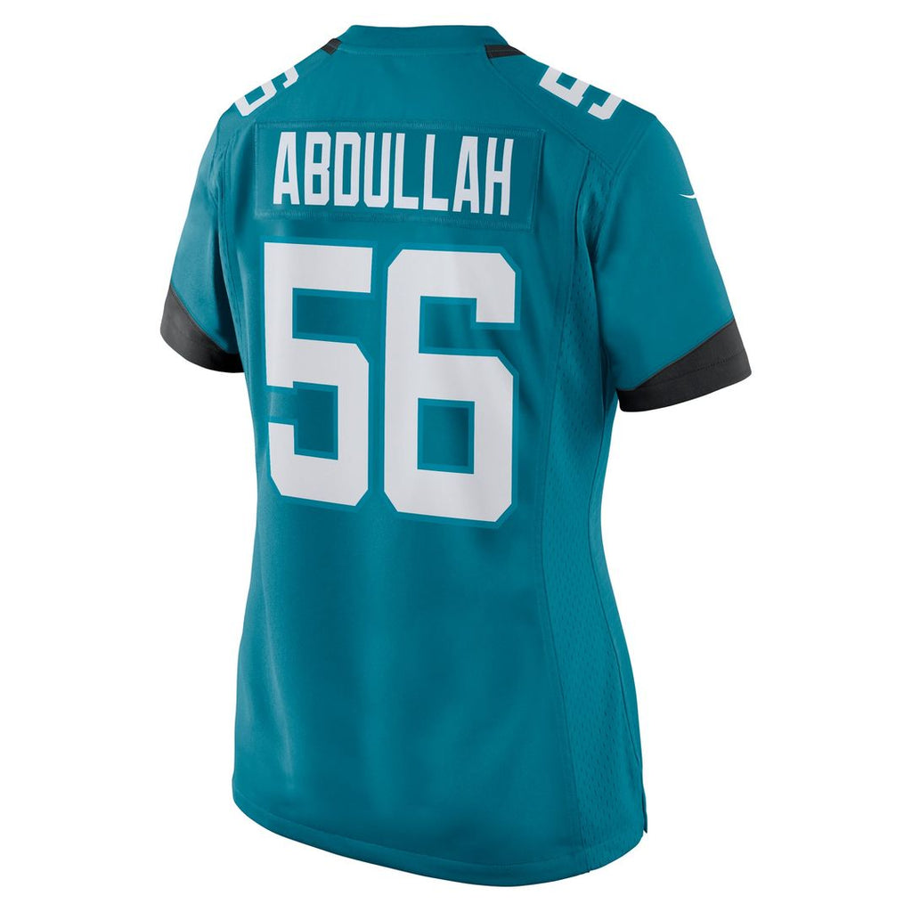 Women's Nike Jacksonville Jaguars Yasir Abdullah Teal Team Game NFL Jersey